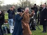 King Charles and Camilla the Queen Consort arrive at Sandringham church. Photos: Sharron Tonge