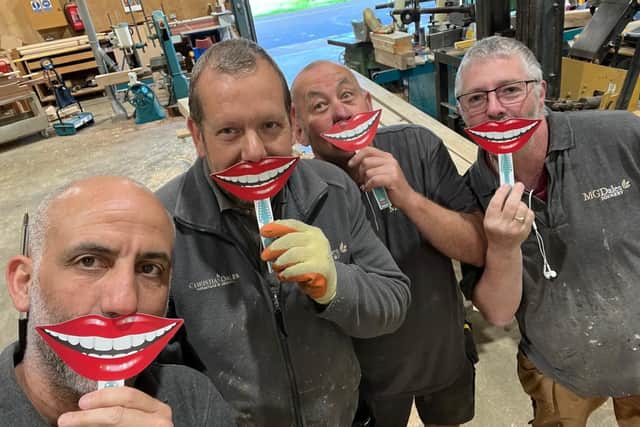 The team at Christian Dales Furniture for National Smile Month