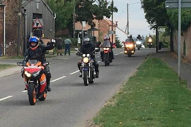 Approximately 280 bikers created an eye-catching procession as they wound their way round the 62-mile circular route