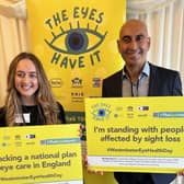 Tushar Majithia attending Westminster Eye Health Day.