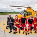 The crew of the Lincs and Notts Air Ambulance.