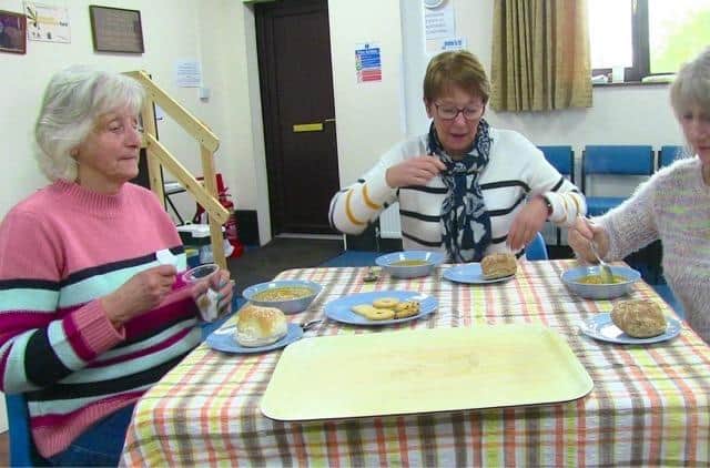 Volunteers at Trusthorpe warm space.