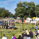 Viking re-enactors do battle at Threekingham.