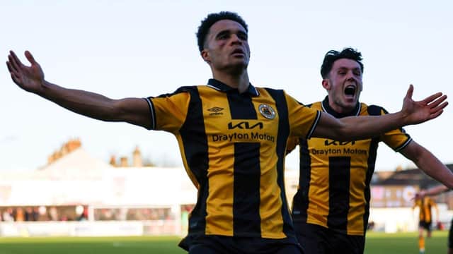 Goal celebrations during an important win for Boston, Pic: Chris Bray
