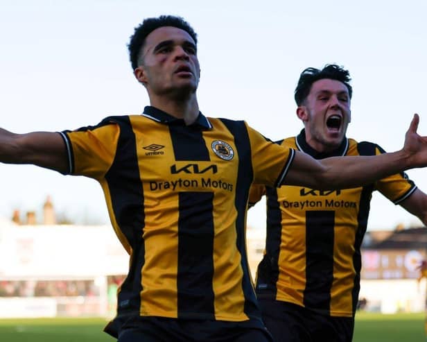 Goal celebrations during an important win for Boston, Pic: Chris Bray
