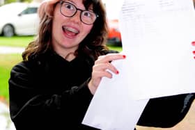 High-scoring student Ellie Osborne of Somercotes Academy, who achieved grades 7, 8 and 9 across the board.
