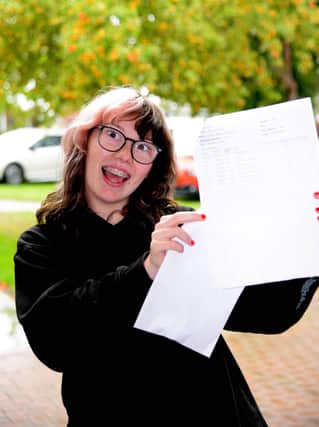 High-scoring student Ellie Osborne of Somercotes Academy, who achieved grades 7, 8 and 9 across the board.