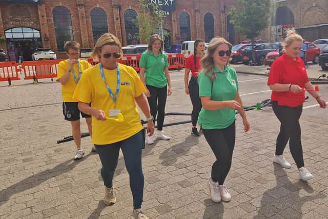 The event included classic sports day challenges