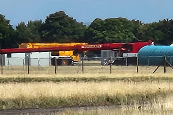 Portable buildings are being installed at RAF Scampton. (Photo by: Local Democracy Reporting Service)