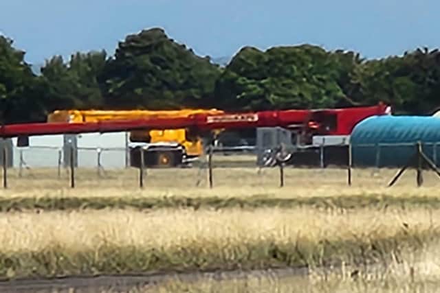 Portable buildings are being installed at RAF Scampton. (Photo by: Local Democracy Reporting Service)