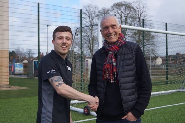 Perefect Partnership Aron Coy with Bob Tubman from the Wolds Wanderers