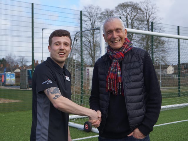 Perefect Partnership Aron Coy with Bob Tubman from the Wolds Wanderers