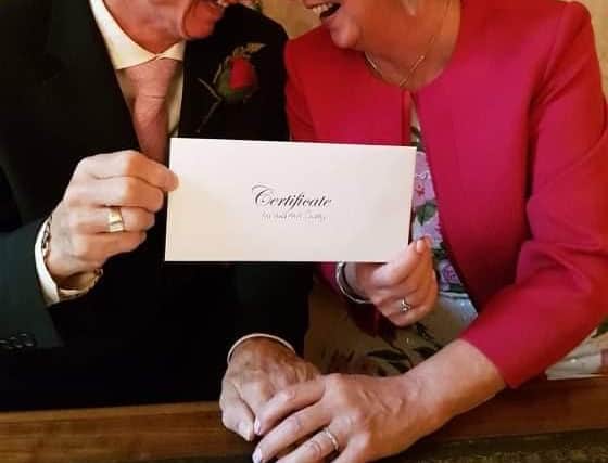 Mick and Kerry on their wedding day.