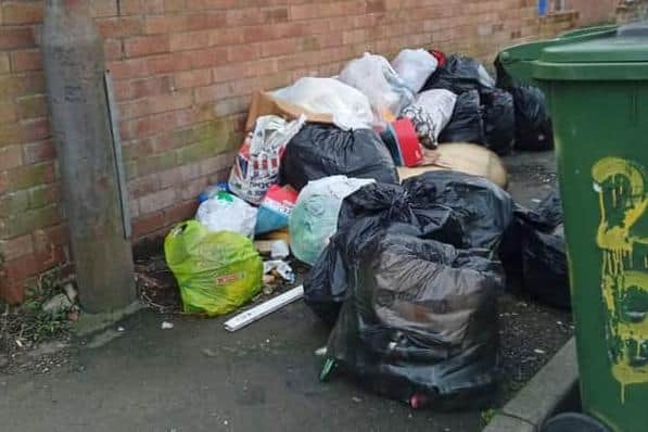 A fly-tip left in Sydney Street, in Boston. Photo: Lyn Johnson
