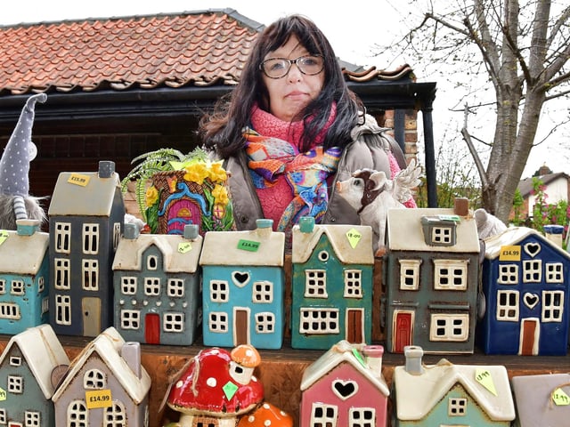 Jayne Worthington at her gift stall.