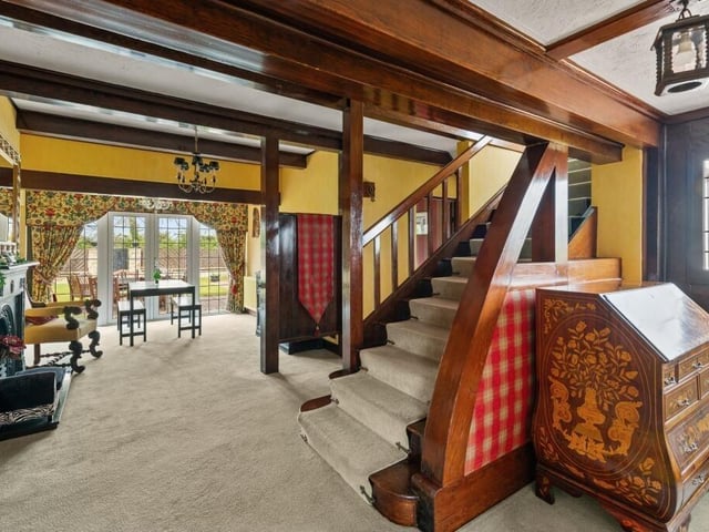 The reception hall and snug in the background.