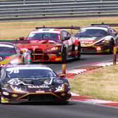 Shaun Balfe leads into a corner at Snetterton.