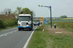 The council is asking opinions on a range of highways topics such as speed cameras like this one between Sleaford and Grantham. Photo: LRSP