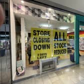 Paperchase in the Queensgate Shopping Centre in Peterborough, which is set to close on Saturday.