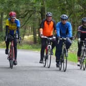 Left to right, Barry Markham, Loll Dickenson, Daniel Nicholson and Blanca Mentrida in Laughton Woods. Picture by Trevor Halstead.