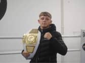 Coby Brown returned to the Field Street gym with his shiny new belt.