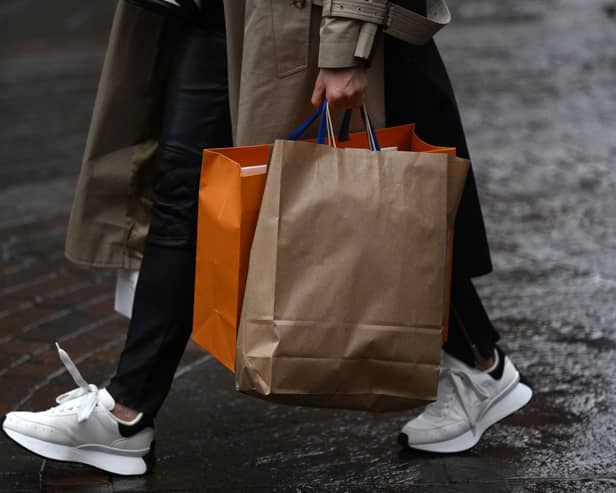 Shopping bags.