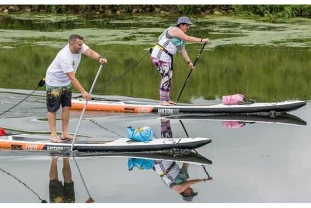 Phil and Carolyn on the River Witham.