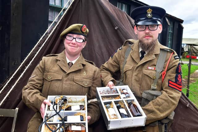 ‘First Aiders’ Liz Brambley, and Josh Turton.