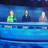 Sunny Dhillion (second left) appearing on The Chase. Photo: ITV/The Chase