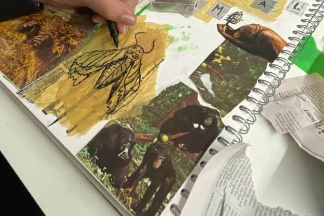 Banovallum School’s year nine Art and Design pupils working on ‘Natural forms’.