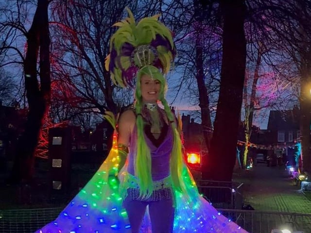 One of the performers at Gainsborough's Illuminate Festival