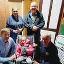 Theia and mum Rachelle with representatives from Market Rasen Round Table and Rotary. Image: Dianne Tuckett