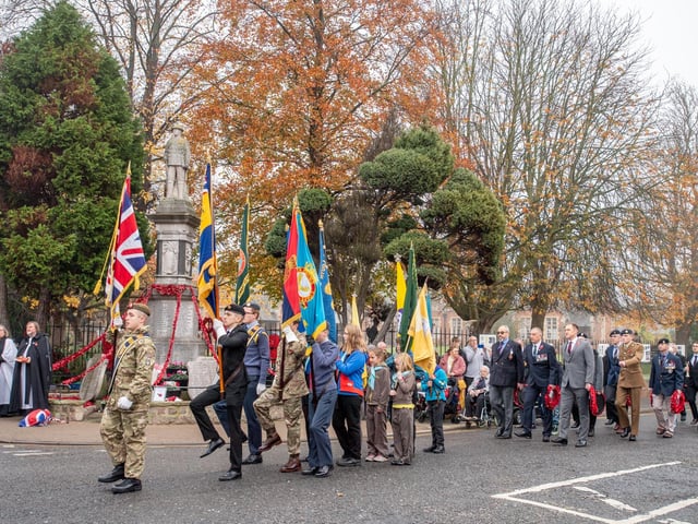 Louth's Remembrance Sunday parade.