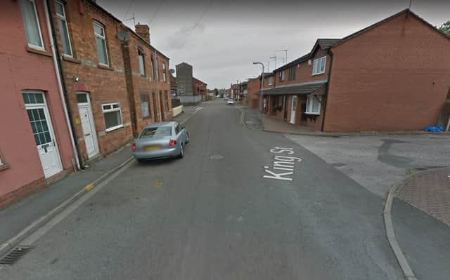 The man was taken to hospital from a house in King Street, Gainsborough