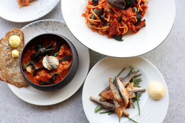 Some of the exquisite dishes at the Champagne & Seafood Terrace.
