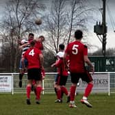 Aerial action from Louth's vital win at Crowle on Saturday.