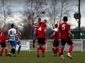 Aerial action from Louth's vital win at Crowle on Saturday.