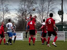 Aerial action from Louth's vital win at Crowle on Saturday.