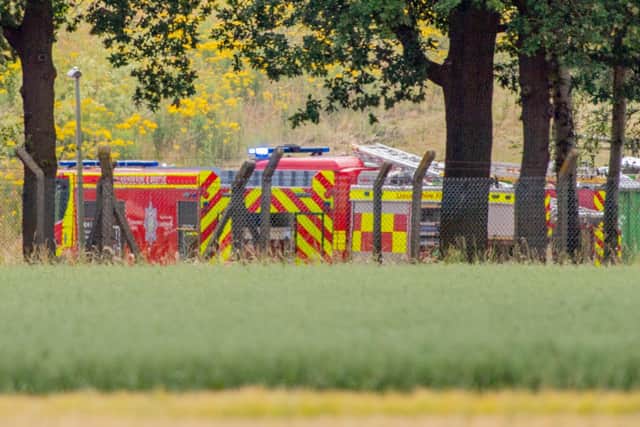 The fire on Langrick Road, Coningsby. Photos: John Aron Photography