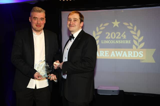 The Workforce Development Award was presented to Michael Bunyan by Duncan Rossiter, Deputy CEO of Citizens Advice North East Lincolnshire.
