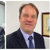 West Lindsey District Council leader Trevor Young and South Kesteven District Council leader Ashley Baxter