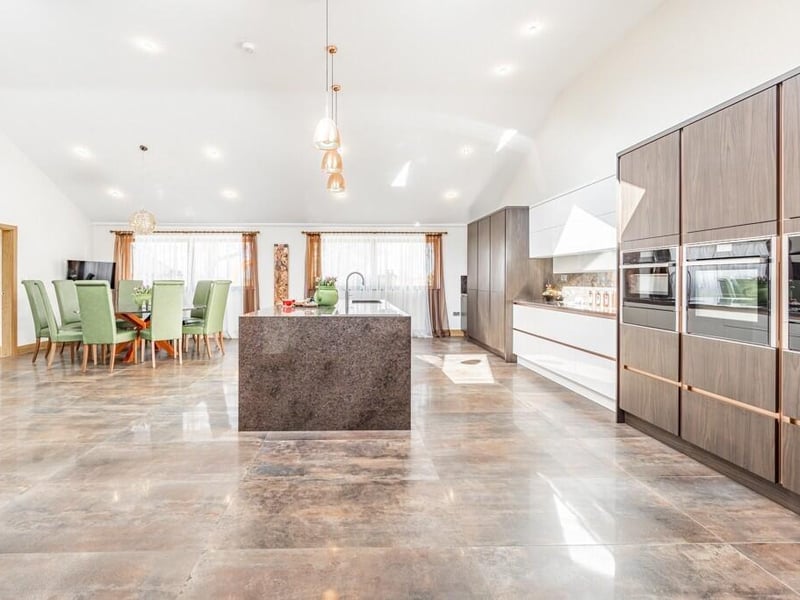 The open-plan living kitchen.