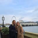 Antonia Coy & Amy Milson on the parliament balcony.