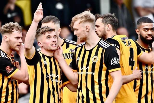 Boston United ended the season in style with a 4-1 win over AFC Telford United.