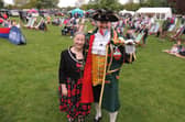 Mayor of Sleaford Coun Linda Edwards-Shea and Town Crier John Griffiths open the King's Coronation event in Sleaford.