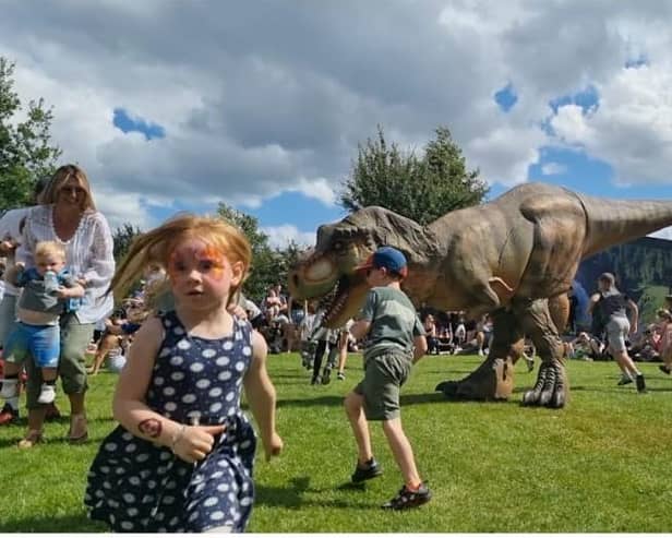 Dinosaur invasion at Lincolnshire Wildlife Park.