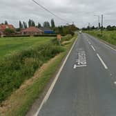 A man on a blue tricycle is supposed to have been injured when he fell into a ditch on Tattershall Road in Billinghay. Photo: Google
