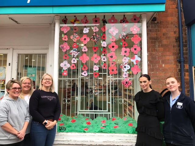Pictured with organiser East Lindsey District Coun Ellie Marsh are helpers Abi and Tammy and Rebecca from Spilsby Funeral and Amy and Abigail from Spilsby Pharmacy.