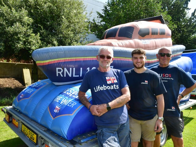 Alan Gordon-Griffiths, Jaiden Elson and Chas Tibble of Skegness RNLI.