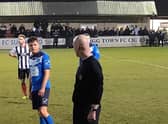 Liam Adams from the Lincs Senior Trophy semi-final win against Brigg Town